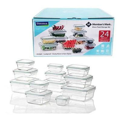 Contenedores Member's Mark Glasslock 24 Pzas Color Transparente