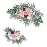 2x Flor De Rosa Artificial Swag Rose Flor De Arco De Boda