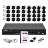 Kit 32 Cameras 1220b Intelbras Full Color A Noite Dvr 1232