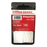 Office Depot Etiqueta Con Hilo 4 X 2 Cm
