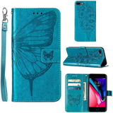 Funda Para  iPhone 8 Plus, Billetera/azul/estampe Mandala