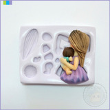 Molde De Silicona Práctico Porcelana Fría Mamá 02 Día Madres