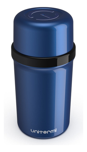 Garrafa Térmica Unitermi Fano 250ml Cores Café Leite Chá Cor Azul Metalizado