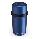 Garrafa Térmica Unitermi Fano 250ml Cores Café Leite Chá Cor Azul Metalizado