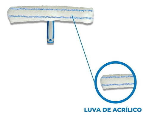 Luva Refil Rodo Combinado Limpador De Vidros 25cm Bralimpia