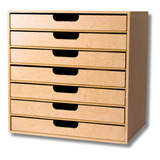 Organizador 7 Gavetas Folha A4 Router 33x23x33 Mdf