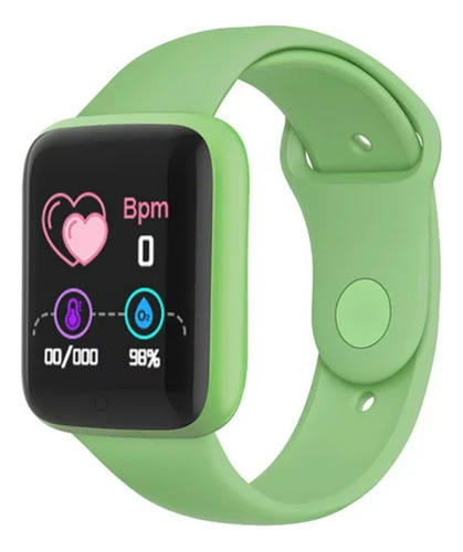 Smartwatch Reloj Inteligente Niños Niñas Bluetooth Android Caja Negro Malla Verde