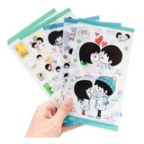 Set D 5 Planillas De Stickers Plasticos Niños Tiernos Kawaii