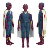 Vengadores Superhéroe Visión Disfraz Cosplay Conjunto Comple