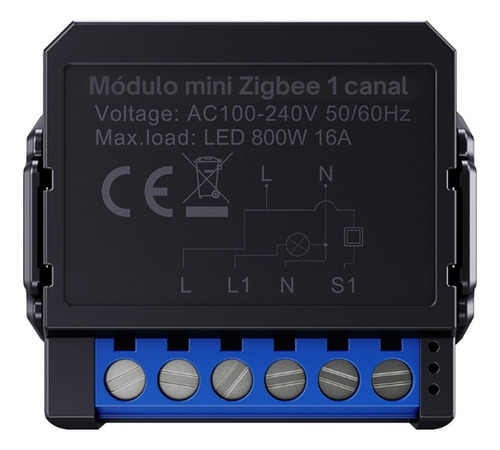 Interruptor Mini 1 Canal Nova Digital Zigbee Automação Tuya