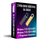 2 Pendrive Bootável Wind 7/8.1/10/11 + Programas Essenciais