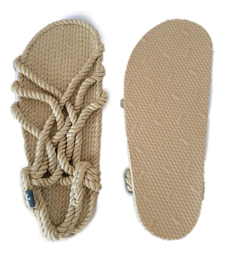 Sandalia Artesanal Jc Con Suela Vibram Cuerda Suave Nomadic