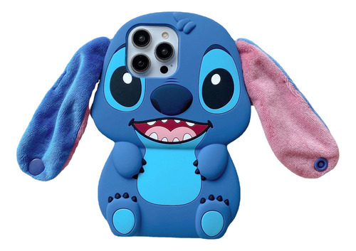 Funda De Felpa Stitch Para iPhone 11 12 13 14 15 Pro Max