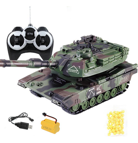 Tanque Rc De Guerra Militar Pesado, De Juguete F, Dispara Ba