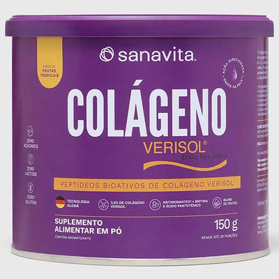 Colágeno Verisol Sanavita Frutas - (150g) - Tecnologia Alemã Sabor Frutas Tropicais