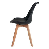 Kit 2 Cadeiras Leda Saarinen Wood Estofada Design