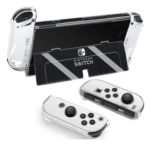 Vanjunn Clear Case Para Nintendo Switch Oled, 3 En 1 Fund...