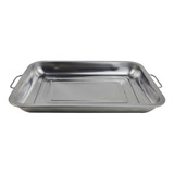 Bandeja Para Horno Fuente Acero Multiuso + Manillas 39x29cm