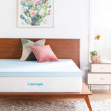 Linenspa Sobrecolchón De Memory Foam Con Gel - Ablanda Tu Colchón Duro O Prolonga La Vida De Tu Colchón - Profundidad De 7.5cm - Individual