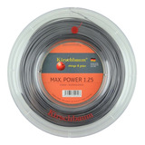 Rollo Cuerda Kirschbaum Max Power Liso 1.25 Mm Color Gris Espesor 125 Mm