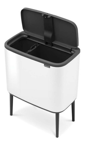 Bote Basura Doble Cubo Acero Blanco 11/23 L Brabantia