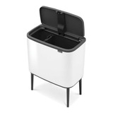 Bote Basura Doble Cubo Acero Blanco 11/23 L Brabantia