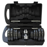 Kit Mancuernas 20kg Discos Pesas  Ejercicio Gym Con Estuche