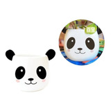 Organizador Maceta Cerámica Panda Feliz Regalo Original Deco