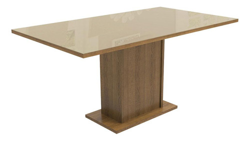 Mesa De Comedor Rectangular Madesa 5275 Tablero Cristal N/c