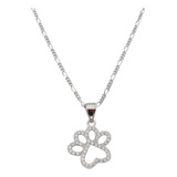 Amor Eterno - Cadena Collar Plata Oro 24k / Huella Perro 