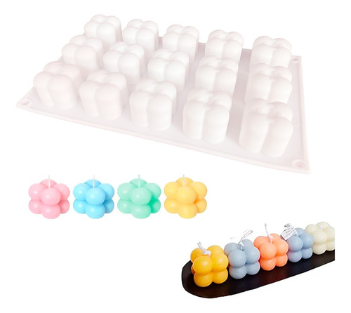 Molde De Silicon Cubo Rubik Mini Velas Jabones Bocadillos