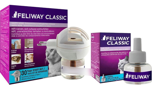 Feliway Classic 1 Aparelho Difusor + 2 Refil Com 48ml