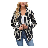 Chaqueta S Coat B Con Estampado De Cuadros Para Mujer, Delga