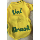 Roupa Camiseta Vai Brasil Copa Do Mundo Médio E Grande Porte