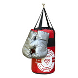 Costal Boxeo Infantil Para Niños Kit + Guantes Saco De 40cm