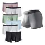 Kit 7 Cuecas Boxer Masculinas Seda Gelada Secagem Rápida Q