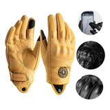 Guantes Moto Piel De Carnero Con Proteccion Anti Derrape Xl