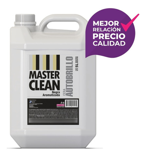 Cera Autobrillo Para Pisos Negra - Master Clean X 5lts