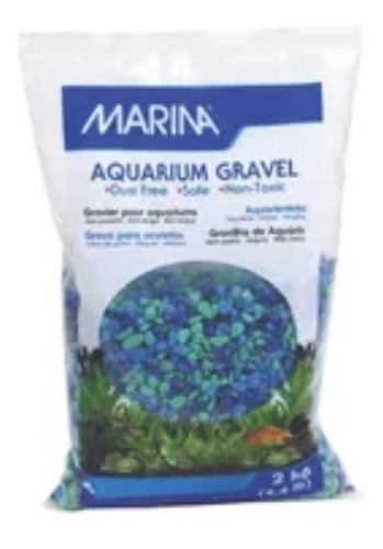 Marina Grava Piedra Azul 10kg Inerte P/ Acuario Pecera Peces
