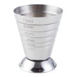 Dosificador Jigger Vaso Para Bartender 75ml 2.5oz Acero Inox