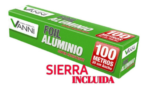 Papel Aluminio Rollo Foil 100mt Cortador