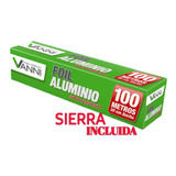 Papel Aluminio Rollo Foil 100mt Cortador