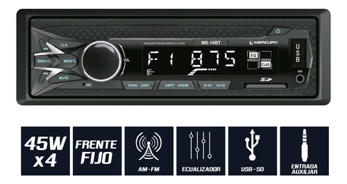 Estereo Bluetooth Mercury Fm Am Simple Din App