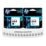 Kit Cartuchos Hp 664 Preto Color 2136 2676 3636 3776 4536