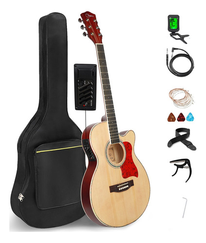 Precios De 39 Inch Guitarra Acustica Abeto Con Accesorios
