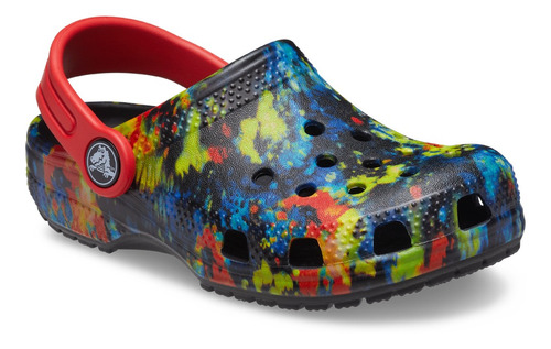 Zueco  Crocs Classic Tie Dye Graphic Bebé Turq Tonic/multi