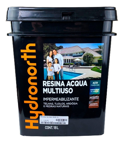 Resina Base D'agua Hydronorth Impermeável Incolor 18l 