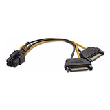 Cable De Alimentación Pcie De 6 Pines A Sata Dual Macho De 1