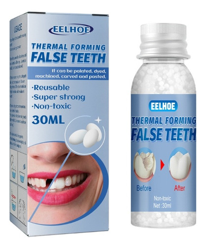 Restaurador Dental Smile ® 30ml Dentes Falsos Moldáveis 