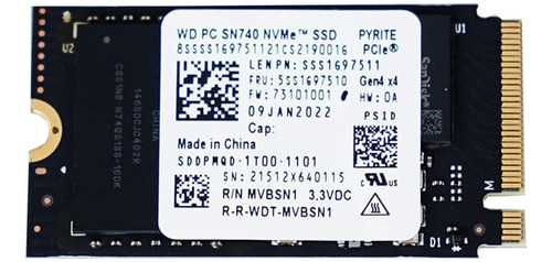 Memoria Ssd Western Digital Sn740 Nvme Pcie 512gb 